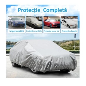 Prelata Auto FOXMAG24 Universala, Impermeabila, 3 Straturi, Protectie Grindina, Marime XL, 540x175x120 cm, Moderna, Gri - Img 4