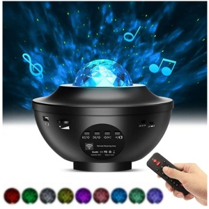 Proiector lumini LED Galaxie stele multicolore, FOXMAG24®, cu telecomanda, port USB si bluetooth pentru muzica, Negru - Img 4