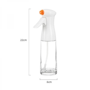 Pulverizator sticla pentru ulei, cu 2 duze, capacitate 230 ml, dimensiuni 22 x 6 cm, din sticla si plastic, alb - Img 3