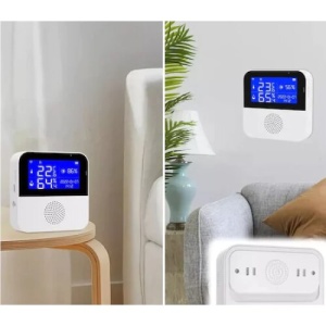 Senzor Inteligent FOXMAG24, temperatura, umiditate si luminozitate, wireless, interfata Tuya / Smartlife, alb - Img 2
