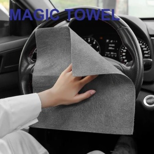 Set 10 lavete magice pentru curatare fara urme, zgarieturi sau scame, multifunctionala, pentru geamuri, bucatarie, baie, din microfibra, dimensiuni 30X30 cm, gri - Img 6