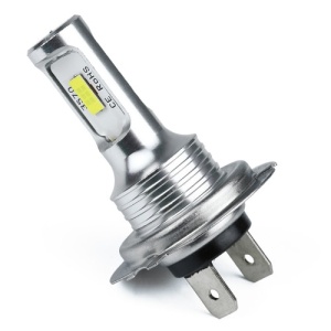 Set 2 becuri LED H7 CSP 3570, 5000 lm, putere LED 40W, alb rece, 6000 K, lumini de ceata, faza scurta, faza lunga, instalare Plug & Play - Img 3