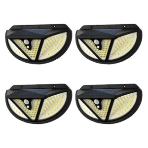 Set 4 lampi solare FOXMAG24, de exterior, rezistenta la apa, senzor de miscare, 118 LED-uri - Img 1