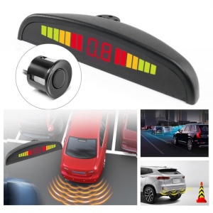 Set Senzori parcare auto detector parktronic display radar monitor 4 senzori NEGRU - Img 2