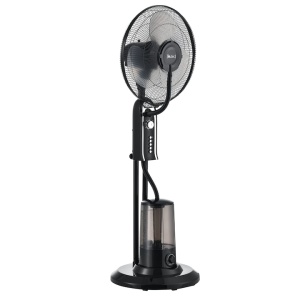 Ventilator cu pulverizare vapori apa, dimensiuni 125 x 40 x 40 cm, putere 75W, din plastic, cu trei trepte viteza, negru - Img 1