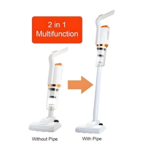 Aspirator fara fir, portabil, de mana, putere 120W, 2 moduri de utilizare, cu accesorii incluse, filtru HEPA, Wireless, alb - Img 3