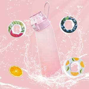 Bidon pentru apa, aromatizat, capacitate 750ml, ideala pentru calatorii, rezistenta la cazaturi, multicolor - Img 5