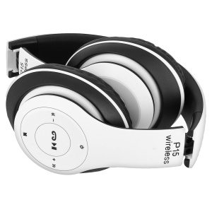 Casti wireless cu microfon si radio P15 alb Pangpai - Img 3