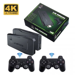 Consola wireless 1Tech SH-G02, 10.000 de jocuri incorporate, doua joystick-uri wireless, 4K, 2,4 GHz, negru - Img 4
