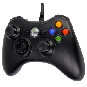 Controller cu fir ElektroStator DualShock pentru Xbox 360, Negru - Img 2