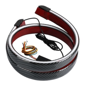 Eleron, lip portbagaj, FOXMAG24, imitatie carbon, universal, functii stop frana, semnalizare, 1.2m lungime - Img 1