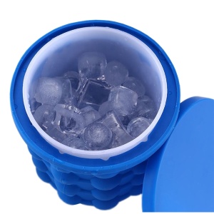 Frapiera Forma pentru Cuburi de Gheata 2in1, din Silicon, 120 cuburi, Albastru - Img 4