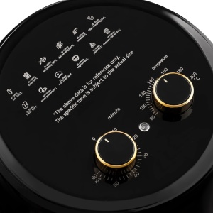 Friteuza cu aer cald, cu afisaj digital, LCD Touch control, putere 1400W, capacitate 6L, cu 6 programe de gatire, negru - Img 2