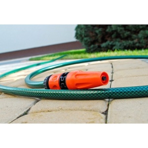 Furtun pentru udat gradina, lungime 15m, cu conectori, cu 3 straturi, stropitor, verde - Img 3