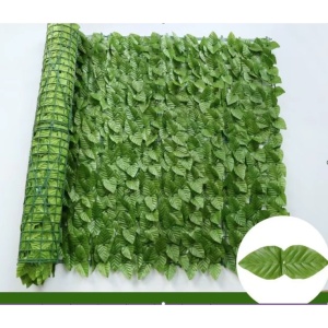 Gard viu decorativ frunze artificiale AT PERFORMANCE®, 3m x 1m lungime, verde deschis - Img 2
