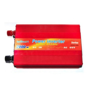 Invertor tensiune auto FOXMAG24 12V-220V, putere continua 2000 W, rosu - Img 1