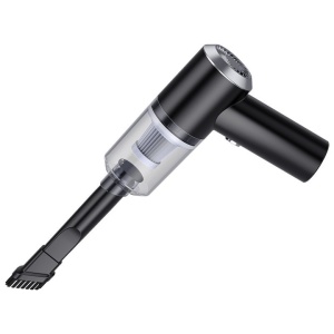 Mini aspirator auto portabil, reincarcabil, filtru HEPA, functie de suflare si aspirare, acumulator durabil, cu accesoriu pentru spatii inguste, negru - Img 2