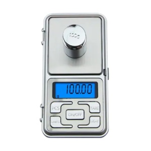 Mini cantar electronic pentru bijuterii, cu afisaj LCD, functionare pe baterii, argintiu - Img 1