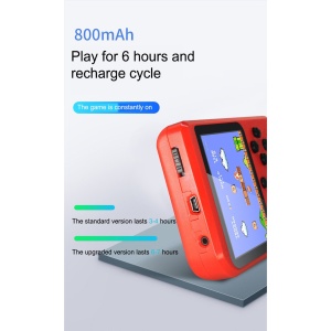 Mini consola portabila Rontime, 400 jocuri, 2 jucatori, Rosu - Img 2
