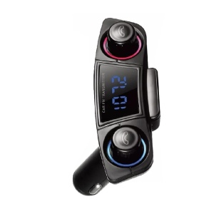 Modulator auto, cu cititor de carduri, bluetooth, handsfree, functie incarcare telefon, negru - Img 3