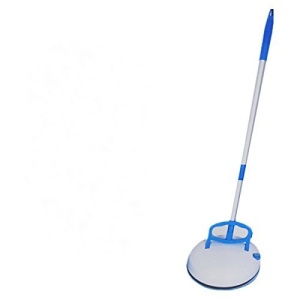 Mop robot, ajustabil, cu coada detasabila, ideal pentru canapele si tapiterii, reincarcabil, curatare rotativa la 360 de grade, alb/albastru - Img 1
