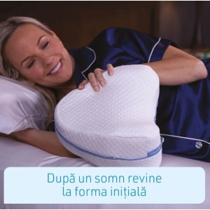 Perna din spuma cu memorie pentru picioare FOXMAG24®, 25 x 25 x 15 cm, alb - Img 4