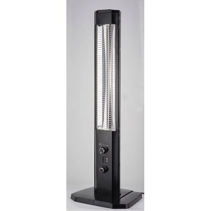 Radiator incalzitor terasa cu infrarosu, putere maxima 1800W, vertical, cu 1 element, 2 trepte de caldura, control mecanic, negru - Img 4