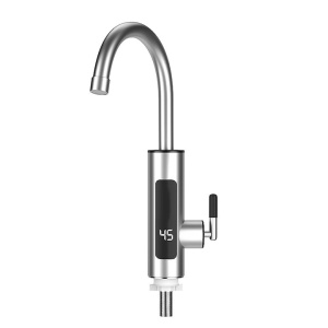 Robinet electric pentru incalzirea apei, afisaj digital, rotire 360 de grade, dimensiuni 21x11x27cm, putere 3000W, argintiu - Img 3