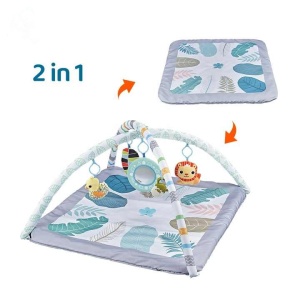 Saltea si Centru de Activitati pentru bebelusi, Spatiu de joaca 2 in 1 Usor de Curatat, Antiderapant, Multifunctional - Img 3