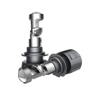 Set 2 bec H11, 12V, 10000 de lumeni, 80 de wati, cu cooler pentru racire, argintiu - Img 1