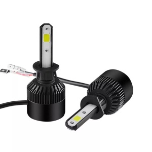 Set 2 Becuri auto cu led H1 ,S2, black edition, Led Headlight,12v 24v,50w 8000lm 6500k - Img 1