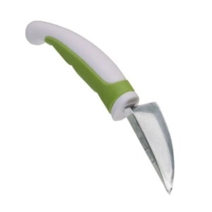 Set 3 cutite multifunctionale FOXMAG24 pentru legume si fructe, Alb-Verde - Img 2