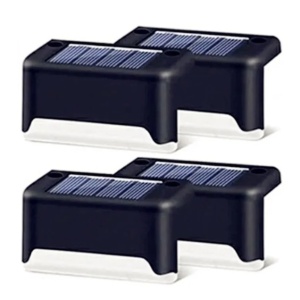 Set 4 Lampi solare pentru exterior gard/scari lumina calda - Img 1