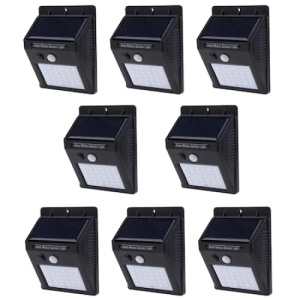Set 8 lampi solare, FOXMAG24, 30 de LED, senzor de miscare, 0.55W - Img 1