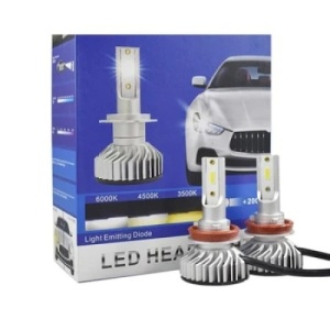 Set Becuri Auto H1 LED FOXMAG24, 50 W, Flux Luminos 8000 lm, Waterproof, Temperatura Culoare 6000 K, Montaj Plug&Play, Design Ergonomic, Argintiu - Img 2