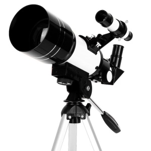 Telescop astronomic, cu obiectiv Barlow, maneta de control, adaptor smartphone, trepied de sustinere, marire 18X la 180X, negru/argintiu - Img 2