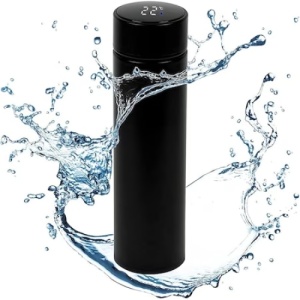Termos cu afisaj temeperatura, din otel, capacitate 500 ml, cu display LED, negru - Img 2