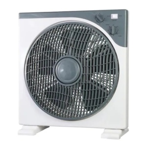 Ventilator box, cu grila rotativa, cu 3 trepte de viteza, timer reglabil incorporat, alb/gri - Img 2
