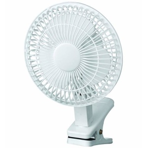 Ventilator de birou, cu clema de prindere, cu 2 viteze, reglarea rotatiei, reglarea unghiului de inclinare, alb - Img 2