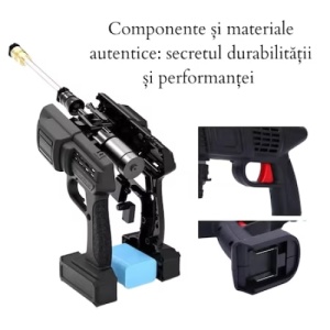 Aparat de spalat cu presiune, cu acumulator reincarcabil, autonomie 45 de minute, putere 300W, negru - Img 3