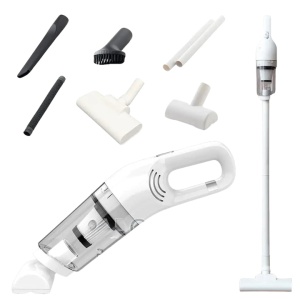Aspirator fara fir, de mana, putere 120W, 2 moduri de utilizare, cu accesorii incluse, filtru HEPA, Wireless, alb - Img 1
