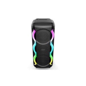 Boxa portabila cu lumini RGB, putere 16W, MP3, USB, bluetooth, TF, acumulator, FM, karaoke, negru - Img 3