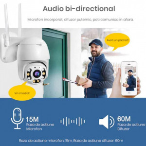 Camera De Supraveghere FOXMAG24® , FULL HD 1080P, Aplicatie mobila Yoosee, 2MP, Wifi, Interior/Exterior, Vedere Color Noaptea, Rezistenta La Apa, Comunicare Bidirectionala, Senzor Miscare - Img 5