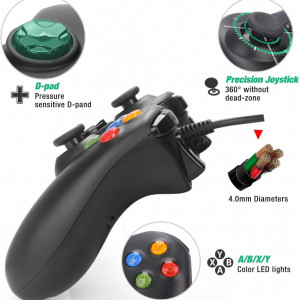 Controller, Joystick pentru Xbox 360 , PC , Laptop Cu Fir , Lungime Cablu 2.5 M, FOXMAG24 - Img 5