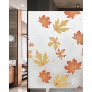 Folie autocolanta pentru geam, model frumze de toamna, dimensiuni 45 X 500 cm, usor de aplicat si intretinut, rosu/transparent - Img 4