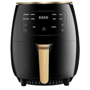 Friteuza cu aer cald, cu afisaj digital, LCD Touch control, putere 2400W, capacitate 6L, cu 6 programe de gatire, negru - Img 4