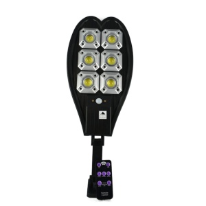 Lampa solara stradala, cu telecomanda, 3 moduri de functionare, rezistenta la apa, cu senzor de miscare, negru - Img 1