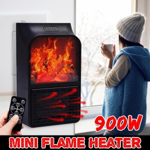 Mini aeroterma portabila FOXMAG24®, 900W, ecran digital, Temperatura Ajustabila, Lumina Ambientala, negru - Img 3