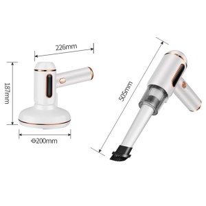 Mini aspirator pentru saltele, cu filtru HEPA, fara sac, putere 120W, recipient de colectare 200ml, alb - Img 3