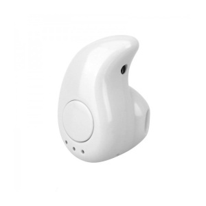 Mini casca Bluetooth MRG 10m invizibila Handsfree Alb A2DP - Img 1